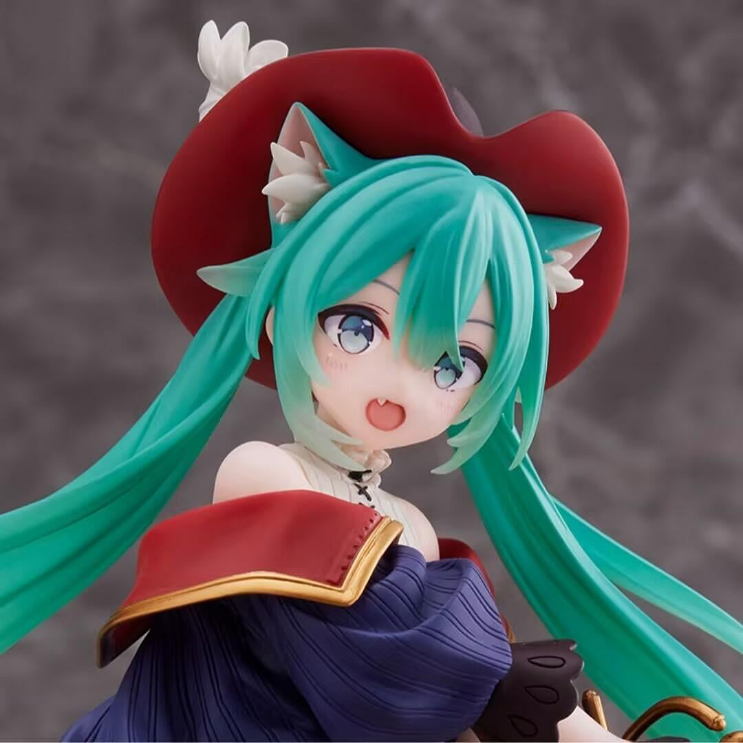 日本TAITO正版穿靴子的貓初音未來MIKU童話仙境系列周邊景品手辦 