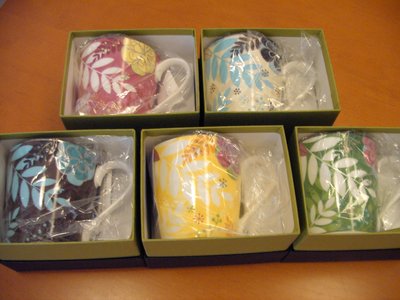 日本製 NARUMI(鳴海) Floral Paradies系列骨瓷杯組 一套/ 4客