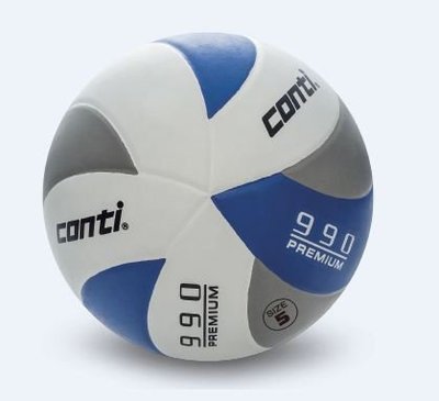 【登瑞體育】CONTI 頂級超世代橡膠排球5號 灰藍白/軟式/橡膠/中胎/手感/排球協會/指定球_V9905WGRB