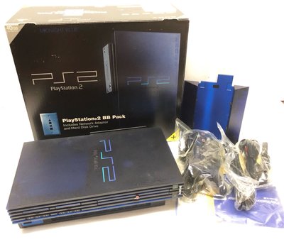 Sony PlayStation 2 PS2 BB Pack 40GB SCPH-50000 透明藍 限量主機、網路套件同捆包 全新品（日本製）