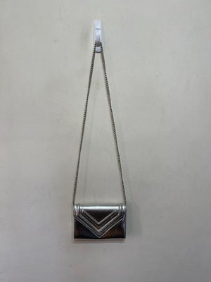 「 二手包 」 ALDO 鐵鍊手提斜背包（銀）102