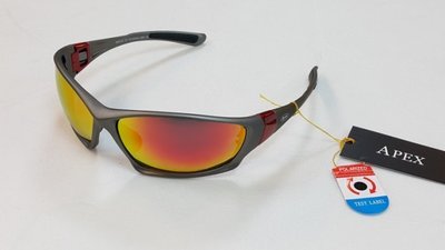 apex j88偏光眼鏡 太陽眼鏡 滑雪眼鏡 寶麗來偏光鏡片再加工REVO彩虹鍍膜 適合烈日艷陽天及雪地使用(鈦灰色)