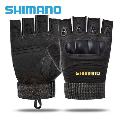 新款 SHIMANO 釣魚手套男士透氣防滑耐磨觸摸屏全指手套戶外運動騎行手套