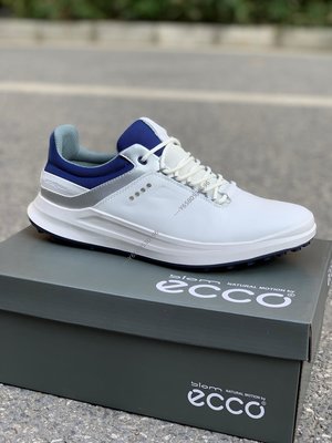 ~Ecco男鞋2022新款愛步高爾夫鞋 運動鞋男鞋運動休閒鞋白藍 39-44碼