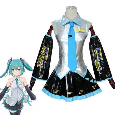 萬圣節初音未來MIKU公式服表演漆皮cosplay服少女動漫服裝JK女套