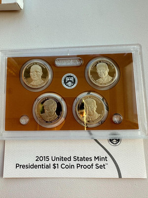 2015美國總統幣 精制紀念幣 Proof 全新盒裝帶證書