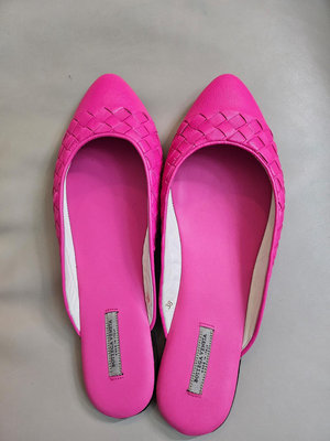 BV Bottega veneta全新正品BV桃紅色拖鞋平底鞋 室內鞋有鞋盒
