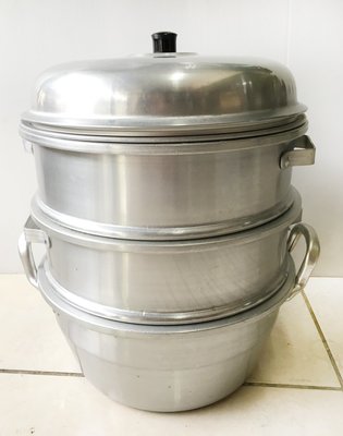 【寶來塢】 四層 鋁鍋 鋁製 直徑27cm 蒸籠 蒸鍋 烹飪鍋 七成五新