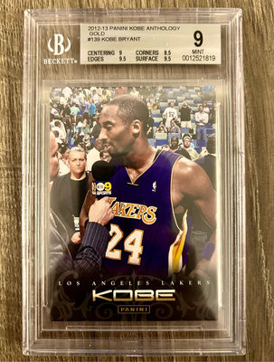 2012 Kobe Anthology Kobe Bryant 金版低限量24張 BGS9 (殼右邊有殼損，卡片完好無缺）POP1🔥