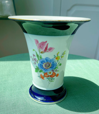 轉梅森Meissen鈷藍花瓶，一等，無磕無碰無開裂，唯一的遺