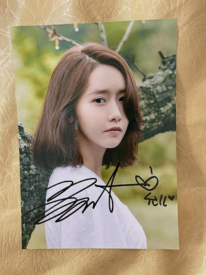 SNSD少女時代 林允兒 Yoona 簽名照 7寸 明星周邊 02