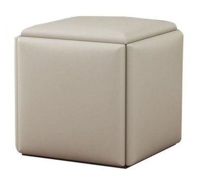 創意多功能皮革五合一組合椅子凳子沙發凳-米白色(偏米色)～全新福利品～原價3080，打折出清，適合房東租客使用