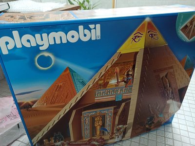 全新 公司貨 德國 Playmobil 4240 埃及 金字塔 艷后 法老王 摩比 老件 老摩 絕版 XXL 動物 歷史