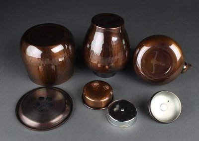 茶太初] 日本英純堂錘起銅器桃山古色3件套同箱| Yahoo奇摩拍賣