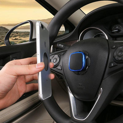 熱銷 車用方向盤手機支架車用磁吸鐵手機架多功能導航支架汽車裝飾用品