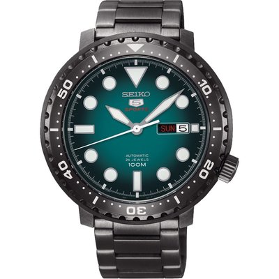 【金台鐘錶】SEIKO 精工錶 潛水錶 45mm 機械錶 綠面 (日本版) (小鮪魚) SRPC65J1