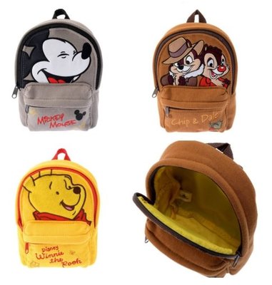 《現貨》背包造型~ 日本迪士尼商店 正版 米奇 奇奇蒂蒂 小熊維尼 化妝包 筆袋 收納包 鉛筆盒