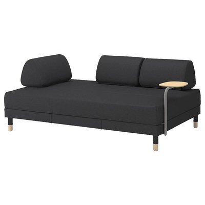 IKEA FLOTTEBO 沙發床 附邊桌/茶几 深灰色布沙發 梳化床 沙發床架 八成新 原$19990 特$8000