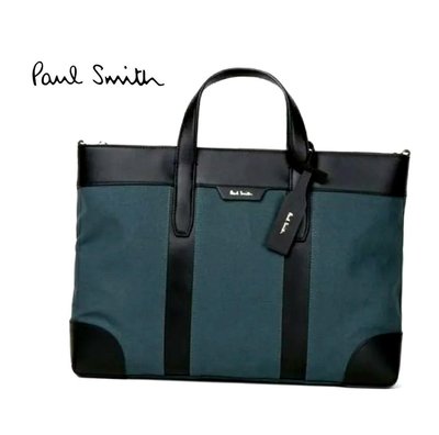 Paul Smith  ( 藍色×黑色 )   手提包 肩背包 公事包 紳士包 中性款｜100%全新正品｜特價!