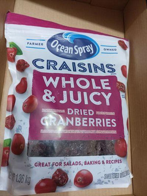 特價 大包裝1.36 Kg 全果 蔓越莓乾 Ocean Spray 優鮮沛美國天然果乾 夾鍊袋裝 好市多