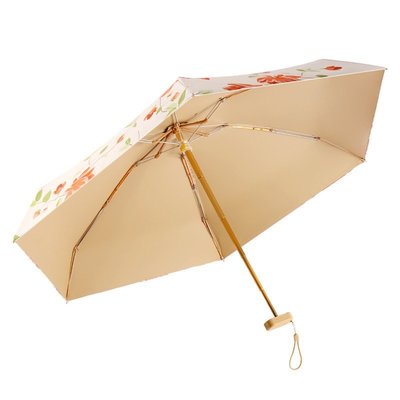 新款彩膠貴婦包遮陽傘超輕晴雨傘六折小巧便攜太陽傘女生一件代發