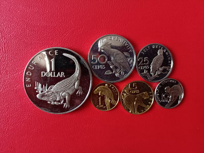 【二手】 圭亞那1977年精制套幣，原光全新，盒拆，保存完好，詳見圖片974 錢幣 硬幣 紀念幣【明月軒】