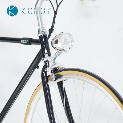 Kolor卡勒單車復古大燈網紅復古自行車頭燈LED裝電池單車裝飾前燈