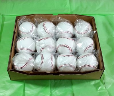 【美雙子星】空白 簽名 收藏 展示 棒球 球 紅線 一盒12顆 台灣製 一打 中華職棒 _空白球 簽名專用球 簽名棒球