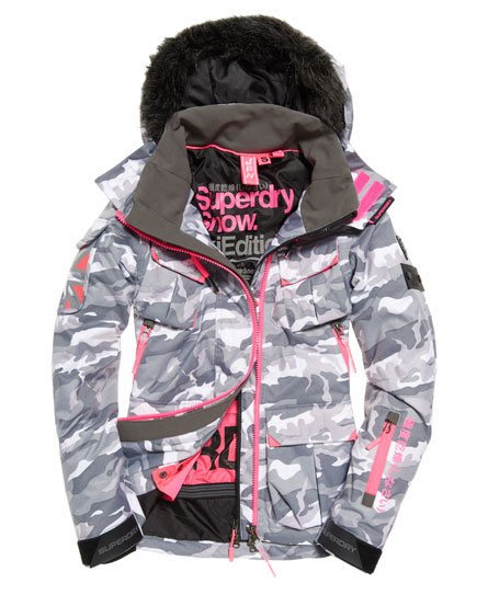 極度乾燥superdry Snow Ultimate 防水風衣雪衣滑雪夾克外套連帽雪地白迷彩 Yahoo奇摩拍賣