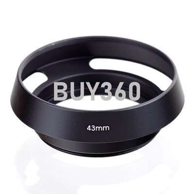W182-0426 for 黑色Leica徠卡遮光罩43mm 鏡頭金屬斜型鏤空罩 挖空遮光罩