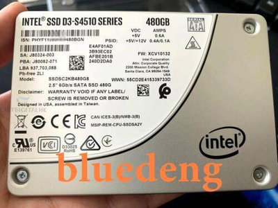 Intel SSD D3-S4510 480G SATA 6Gb SSDSC2KB480G8固態企業級硬碟