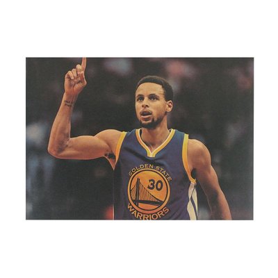[現貨]金州勇士 柯瑞 Curry 經典 籃球 明星海報 NBA 球星  臥室宿舍客廳牆畫裝飾畫 復古牛皮紙海報咖啡廳