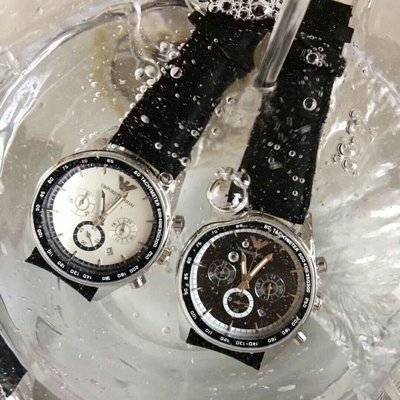 Armani亞曼尼 AR男士腕錶 潮流時尚三眼計時多功能防水日曆石英手錶 男士亞曼尼手錶