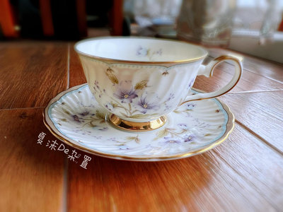 日本中古  hoya豪雅骨瓷描金高腳咖啡杯/紅茶杯4560