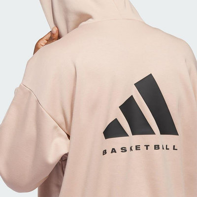 限時特價 南🔥2024 3月 ADIDAS BASKETBALL HOODIE IM8418 粉紅色 帽TEE 帽T