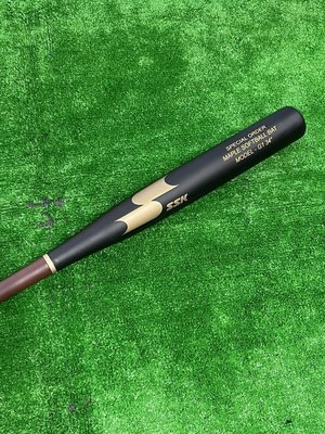 棒球世界 全新SSK新款重量輕楓木壘球棒SBM043S-34特價棒型G1黑棕金配色
