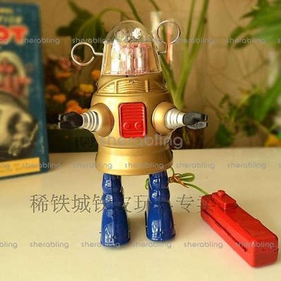 TOYS-C__0292 鐵皮玩具 出口經典懷舊收藏品 電動線控機器人
