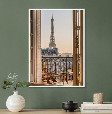ins風現代裝飾畫巴黎埃菲爾鐵塔墻壁掛畫輕奢時尚潮流房間背景畫