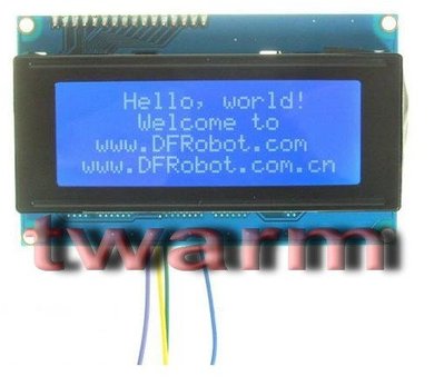 IIC/TWI LCD2004液晶模塊(Arduino兼容)佔用端口少 適用於Arduino控制器 DFR154