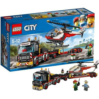 全新未拆正品 現貨 樂高 LEGO 60183 城市 CITY系列  重型貨物卡車 聯結車 直升機運輸車Heavy Cargo Transport