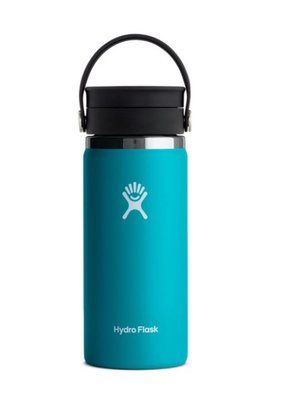 【Hydro Flask】寬口 16oz 473ml 湖水藍 美國【旋轉咖啡蓋】不鏽鋼保溫保冰瓶保冷保溫瓶不含雙酚A