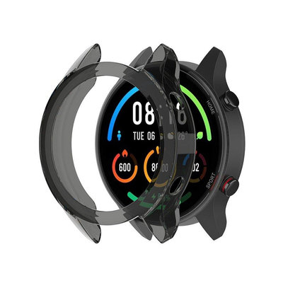 【熱賣精選】適用於小米watch color運動版手錶保護套Mi Watch Color2 /S1 active透色TPU邊框保護殼