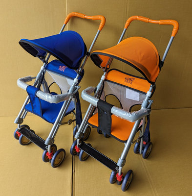*童車王*全新 簡易可推式機車座椅 幼兒機車座椅 嬰兒兩用式推車（橘色．藍色）含遮陽板 台灣製造