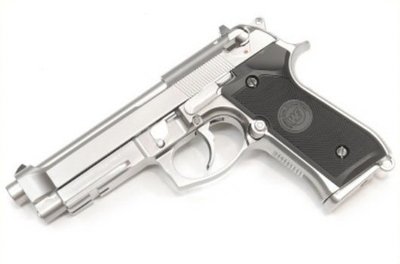 JHS（（金和勝 生存遊戲專賣））銀色 WE 新版附槍盒 M9A1 瓦斯手槍 4566