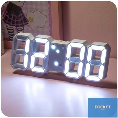 ins數字時鐘LED電子鐘時鐘臺掛鐘鬧鐘小夜燈家居臥室裝飾溫度顯示