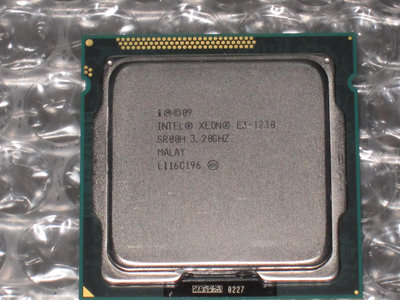 售: INTEL Xeon  E3-1230 32nm LGA1155腳位 4核8執行CPU(良品)(1元起標)