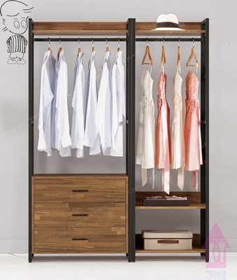 【X+Y】艾克斯居家生活館      現代衣櫃系列-漢諾瓦 4.6尺開放式系統衣櫥A34.衣櫃.可任意排列組合.摩登家具