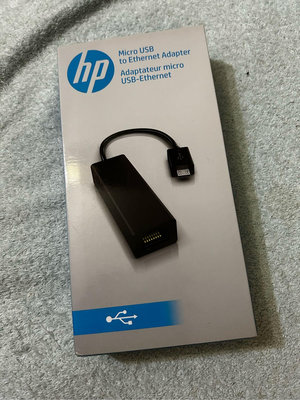 全新HP 轉換線micro usb to Ethernet adapter /HP 惠普 Micro USB 網路卡 網卡 RJ45/連接線，台北可面交