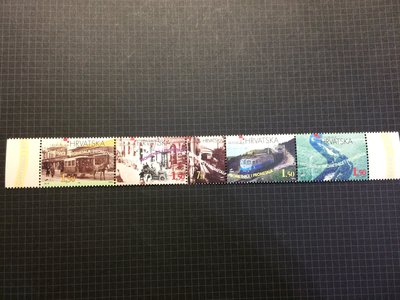 克羅埃西亞 交通工具郵票5連刷1998年