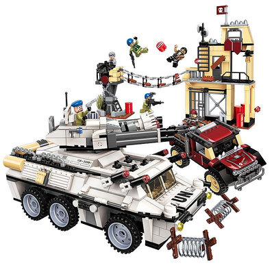 玩具 啟蒙積木軍事雷霆突擊戰車模型男孩拼裝3209雷霆使命戰地系列